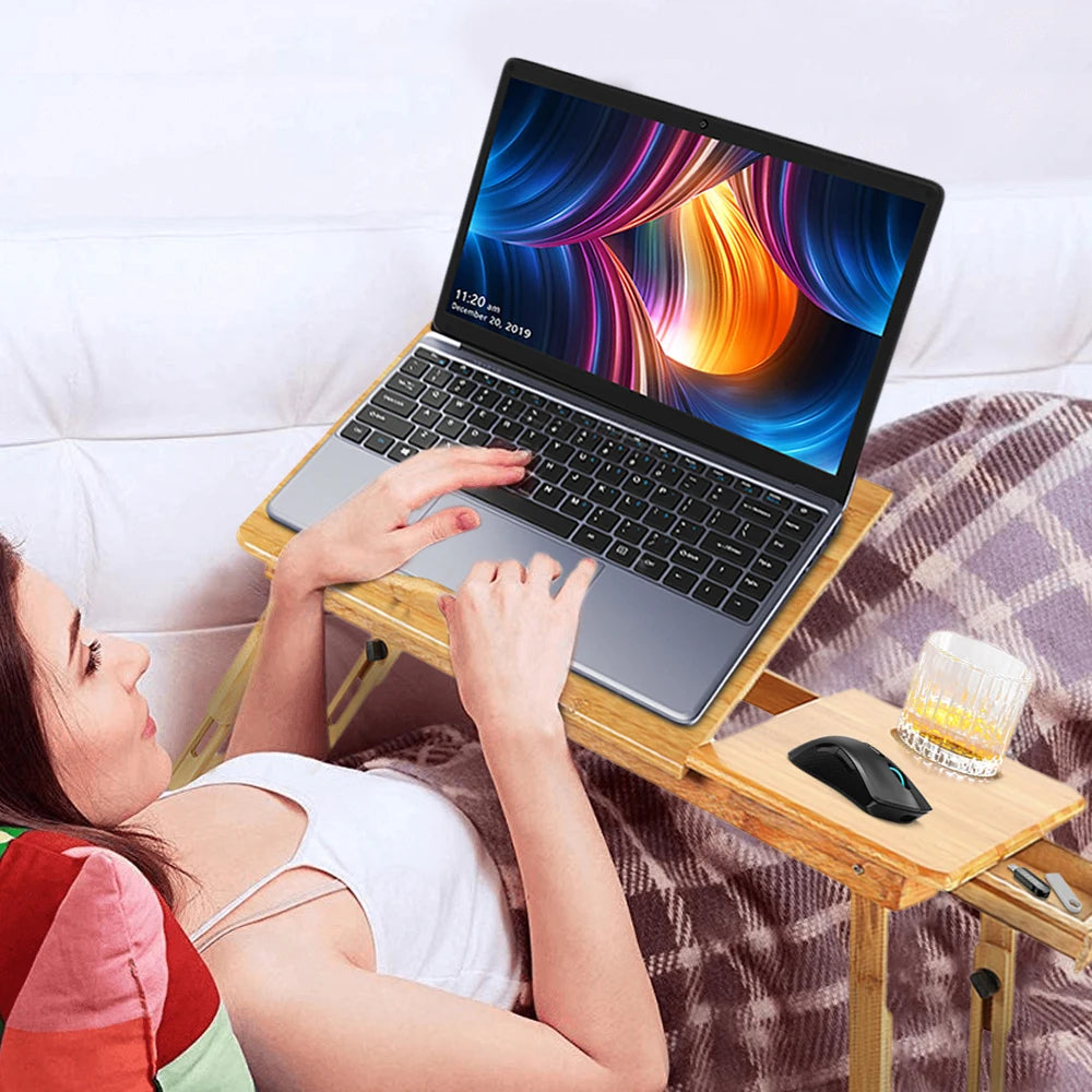 CLEVLO | Adjustable Bamboo Laptop Table