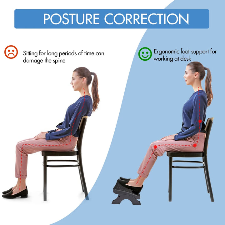 CLEVLO | Ergonomic Footrest with Massage Rollers
