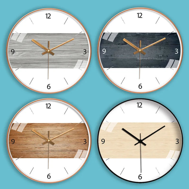 SilentScandi | Simple Wood Grain Wall Clock