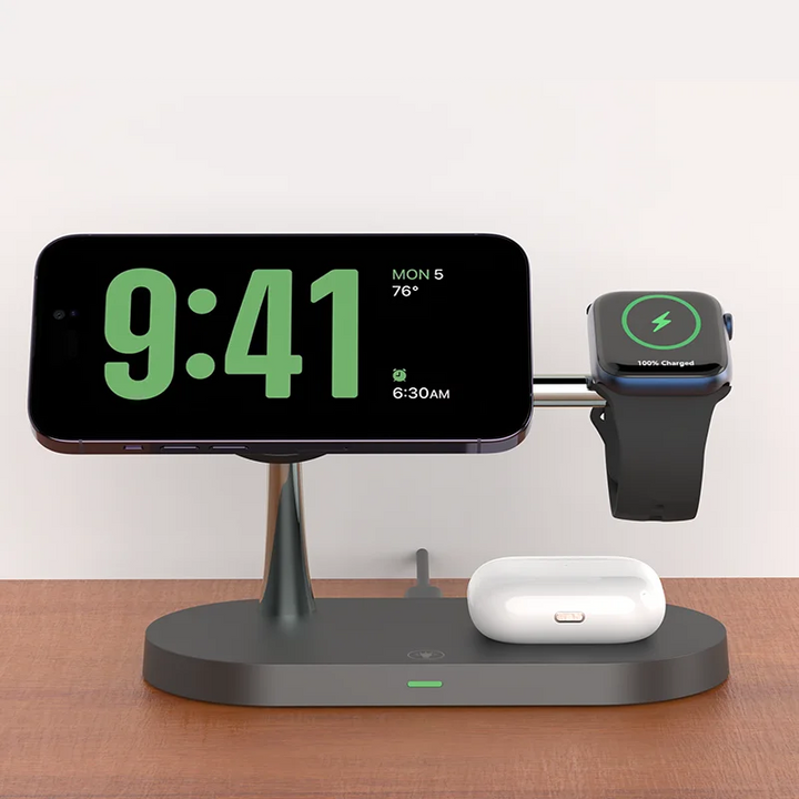 CLEVLO | 3-in-1 Magnetic Wireless Charging Stand