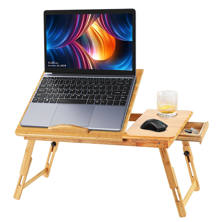 CLEVLO | Adjustable Bamboo Laptop Table