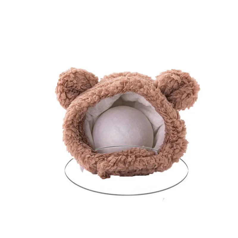Winter Hat for Pets - Cute Bear and Rabbit Cosplay Hood for Dogs and Cats