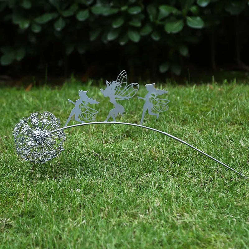 Enchanting Fairy Dance | Dandelion Metal Garden Decoration