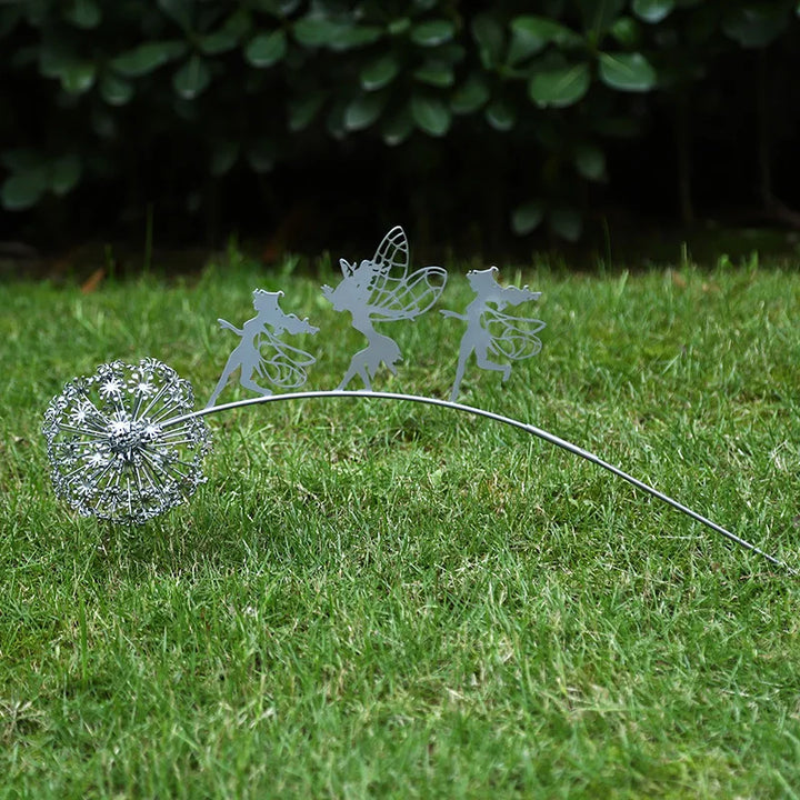 Enchanting Fairy Dance | Dandelion Metal Garden Decoration