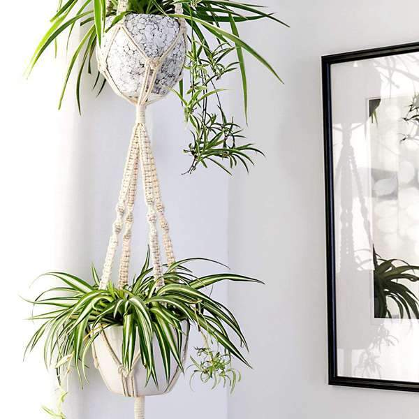 MacraLoom – Set of Handmade Macramé Plant Hangers in Boho Style