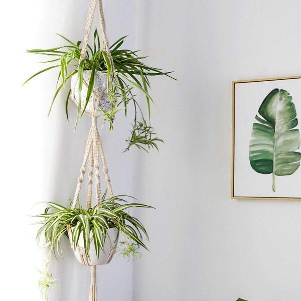 MacraLoom – Set of Handmade Macramé Plant Hangers in Boho Style
