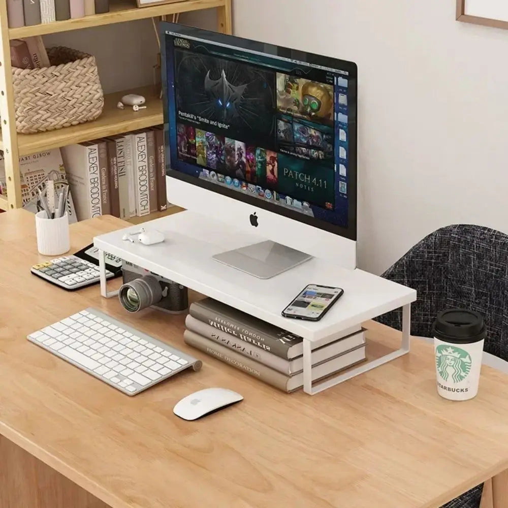 CLEVLO | Wooden Monitor Stand Organizer