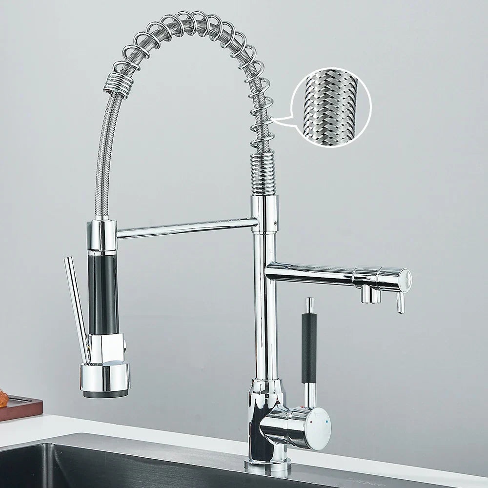 AquaDuoFlow | Versatile Kitchen Faucet with Double Spout
