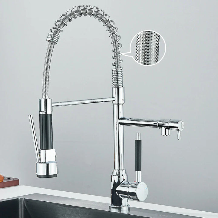 AquaDuoFlow | Versatile Kitchen Faucet with Double Spout