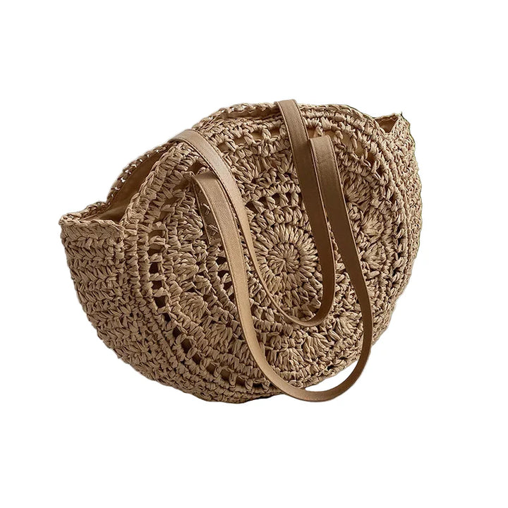 TropicalCharm – Summer Straw Bag with Large Capacity for Women