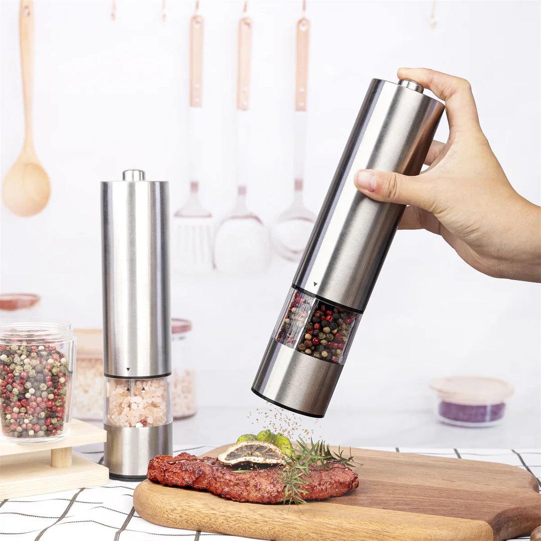 SpiceMaster | Luxury Electric Pepper and Salt Mill Set with LED Lighting