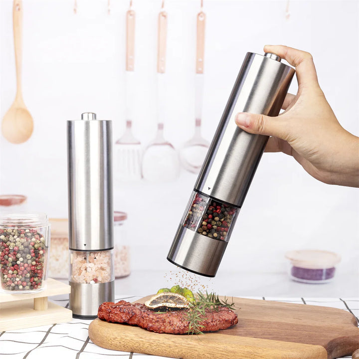 SpiceMaster | Luxury Electric Pepper and Salt Mill Set with LED Lighting