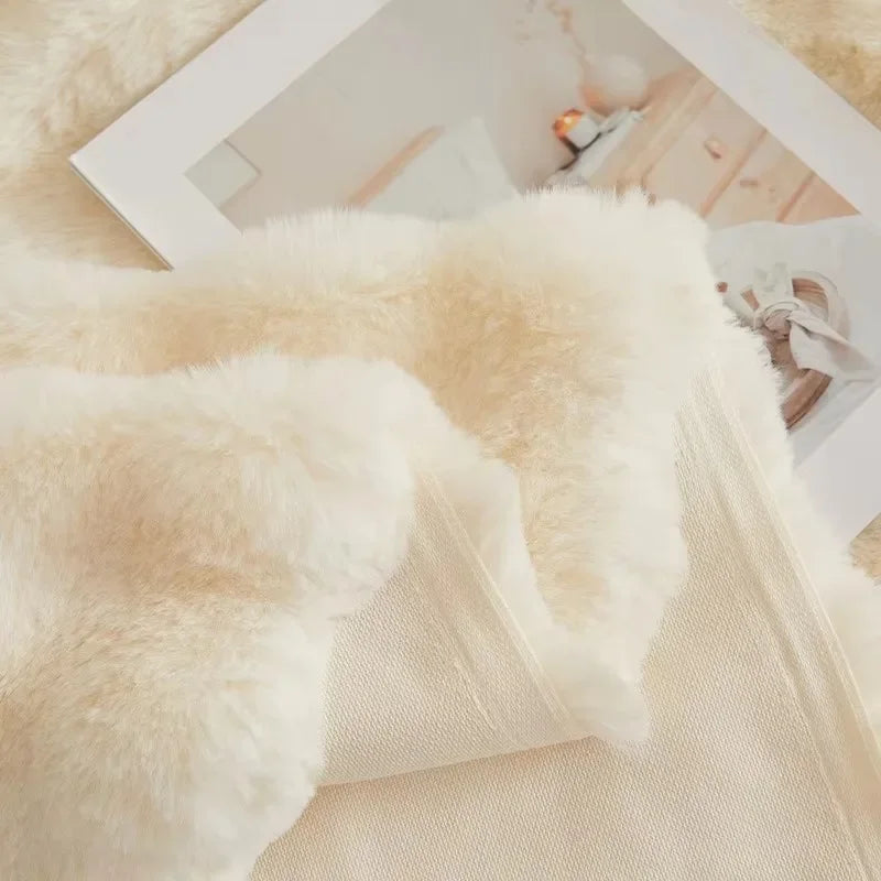 WarmthDecor | Artificial Rabbit Velvet Sofa Cover