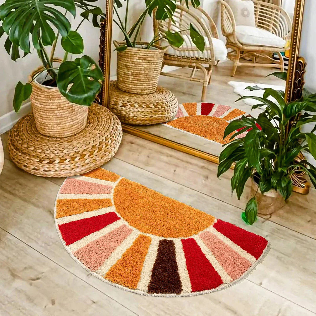 SunBurst - Half-Round Sunflower Doormat