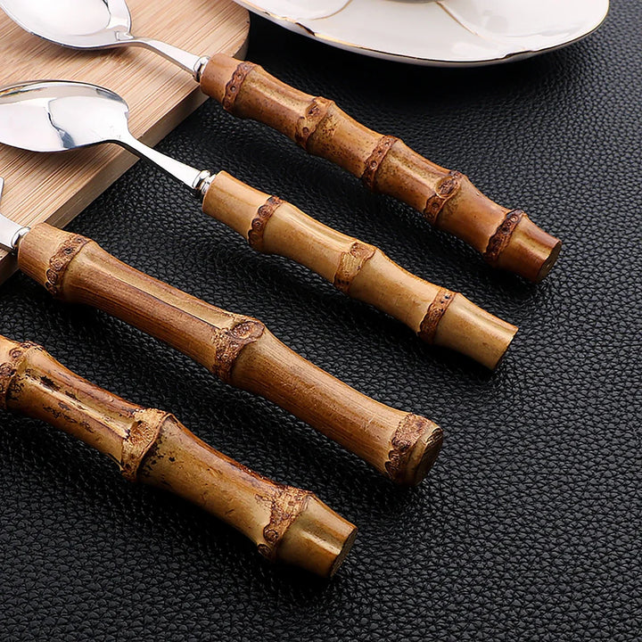 EcoServe | Bamboo Handle Cutlery Set of 16 Pieces