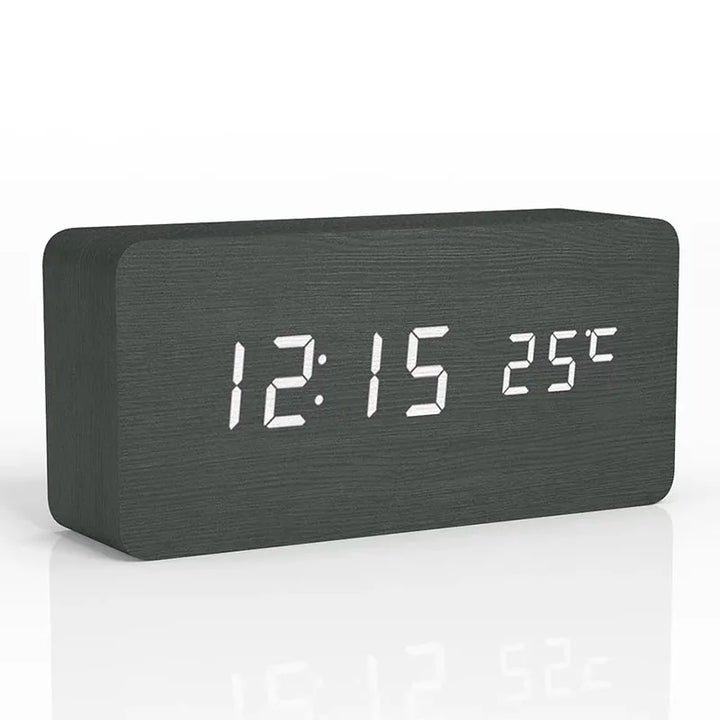 WoodLume | Wooden Alarm Clock with LED Digital Display
