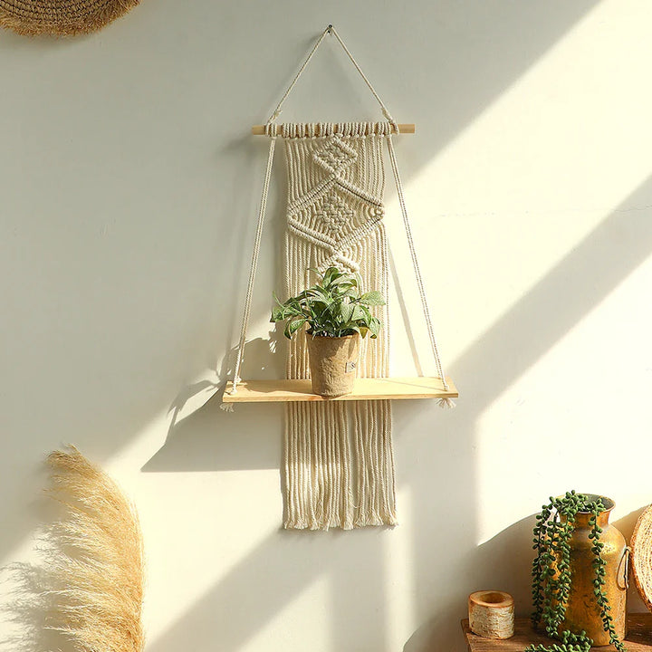 BohoPlank - Macramé Wall Shelf