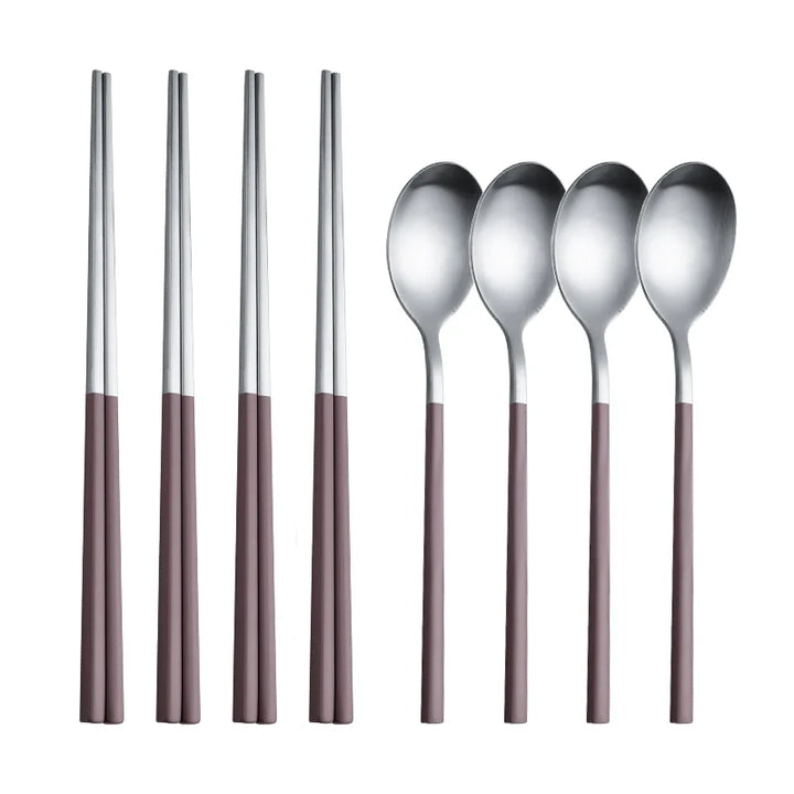 KoreaKlassiek | 8-Piece Cutlery Set with Spoons and Chopsticks