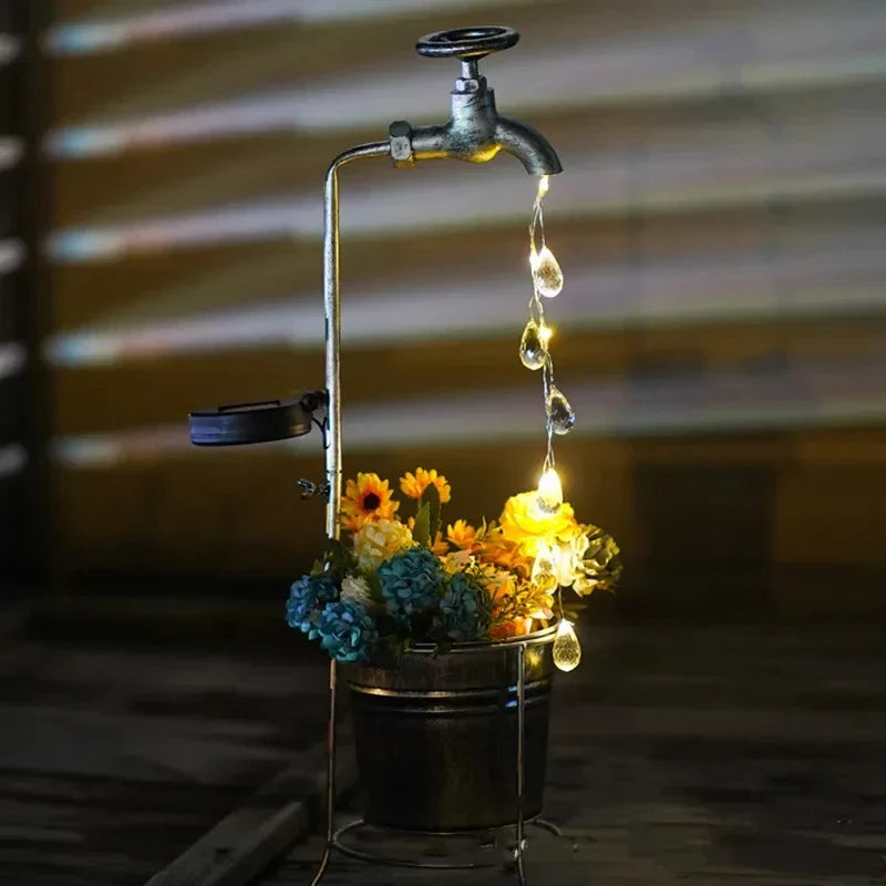 EcoGlowFaucet | Solar Energy Magic for Outdoors