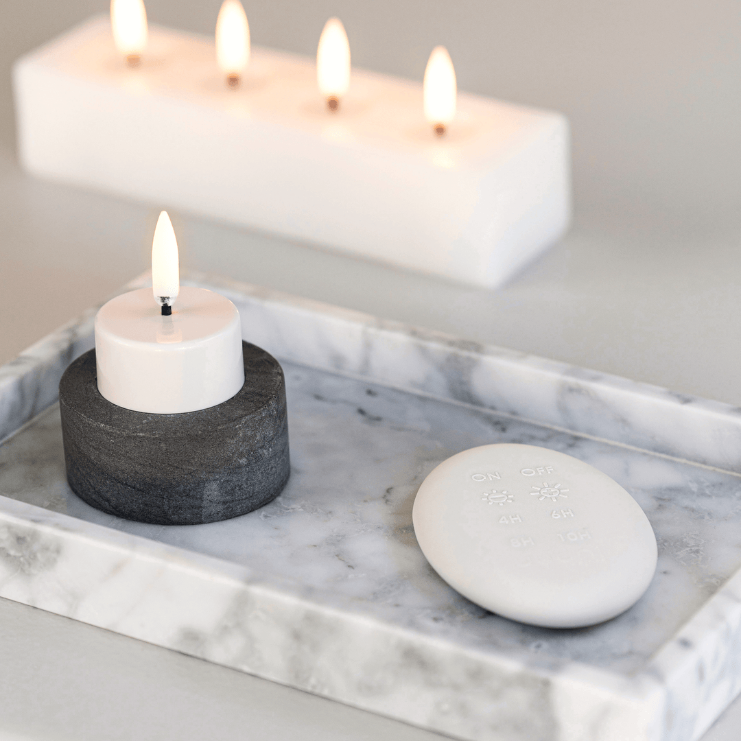 LightMoment – LED Tealights – Realistic White Wax for Any Interior