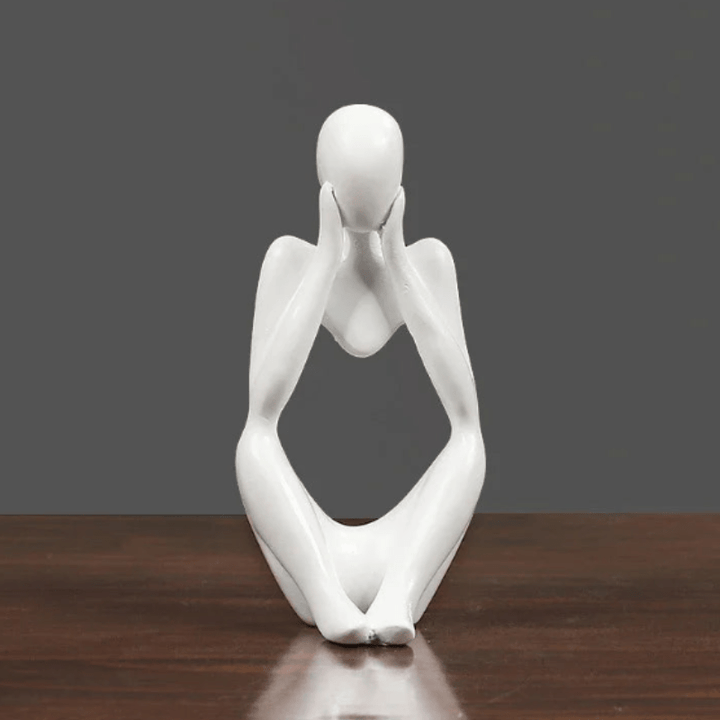 ZenThinker - Minimalist Thinker Sculpture - Abstract Meditative Decor