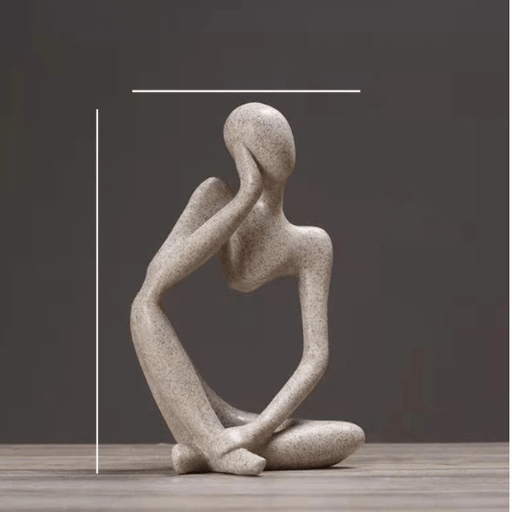 ZenThinker - Minimalist Thinker Sculpture - Abstract Meditative Decor