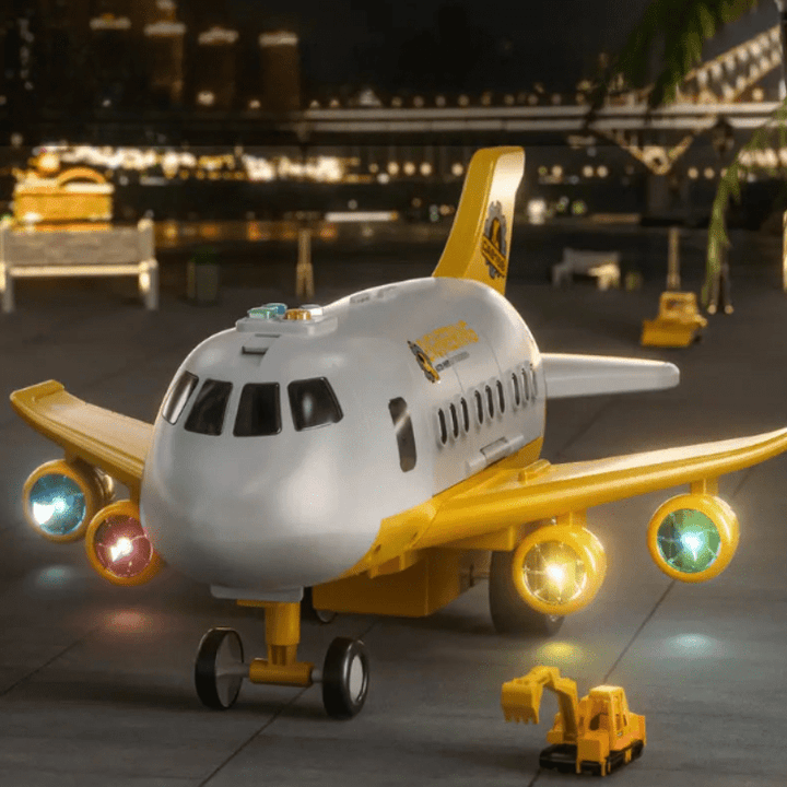 SkyFleet Adventure Playset – Transport Plane with Lights, Sounds & 6 Realistic Vehicles