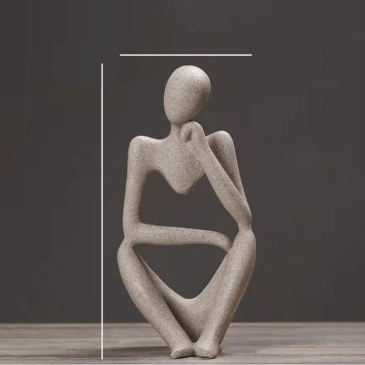 ZenThinker - Minimalist Thinker Sculpture - Abstract Meditative Decor