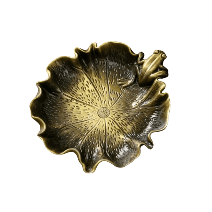 ZenFrog - Calming Frog Statue with Incense Function - Antique Copper Meditation Decoration