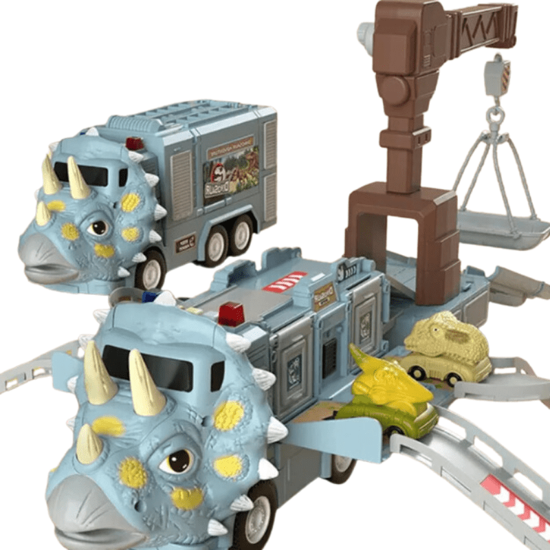 Interactive Dinosaur Hauler with Lights and Sounds - Safe and Durable - Transport Vehicle and Storage Box Combined