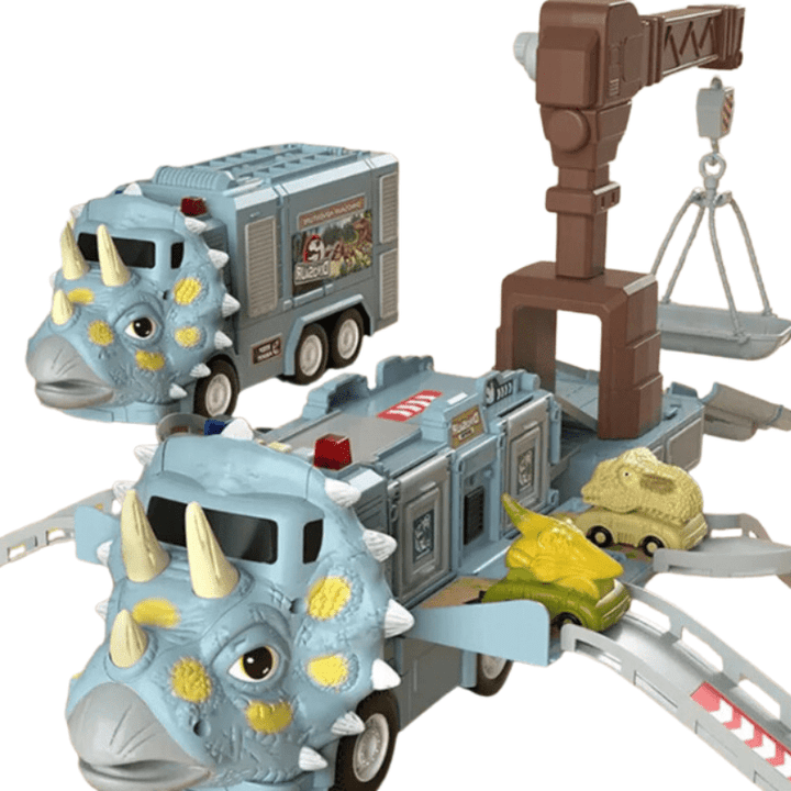 Interactive Dinosaur Hauler with Lights and Sounds - Safe and Durable - Transport Vehicle and Storage Box Combined
