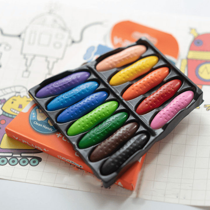 Washable Peanut-shaped Crayons for Kids - A Safe and Vibrant Drawing Experience
