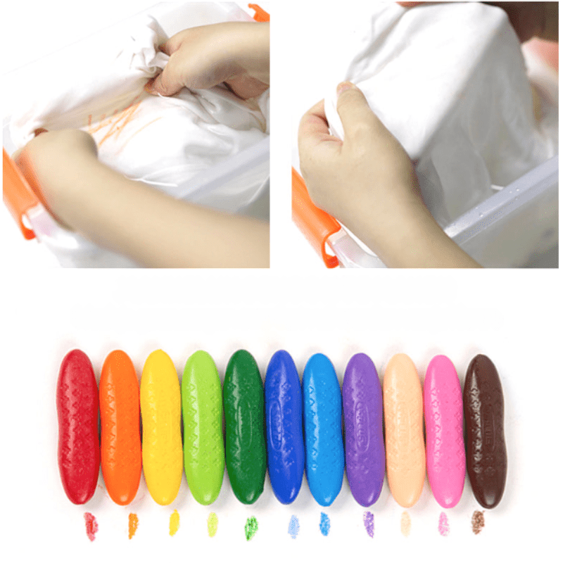 Washable Peanut-shaped Crayons for Kids - A Safe and Vibrant Drawing Experience