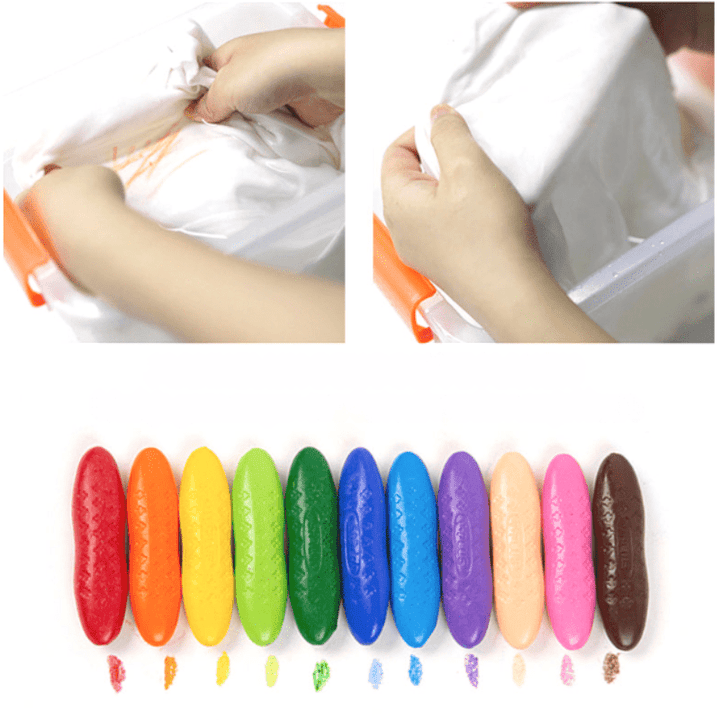 Washable Peanut-shaped Crayons for Kids - A Safe and Vibrant Drawing Experience