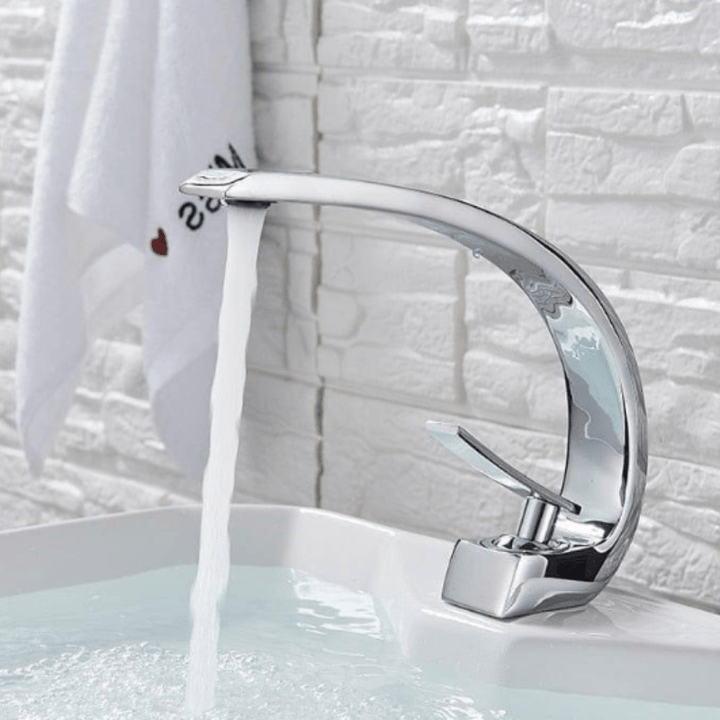 Miora Contemporary Curved Flow Faucet – Durable Brass Construction