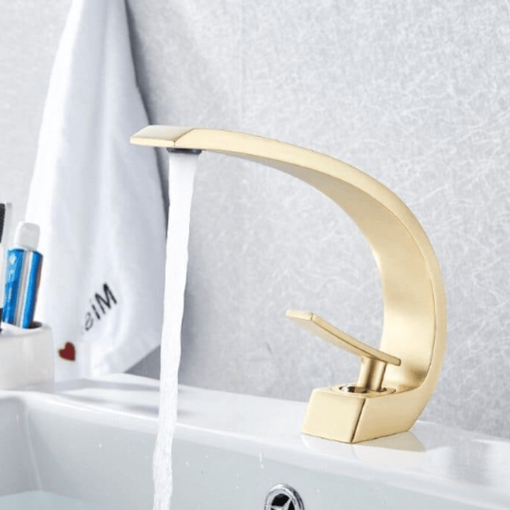 Miora Contemporary Curved Flow Faucet – Durable Brass Construction