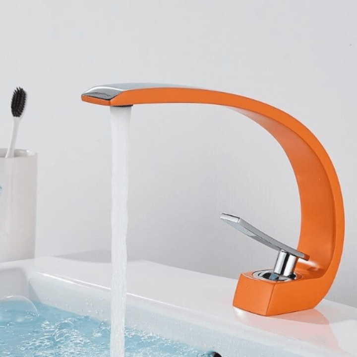 Miora Contemporary Curved Flow Faucet – Durable Brass Construction