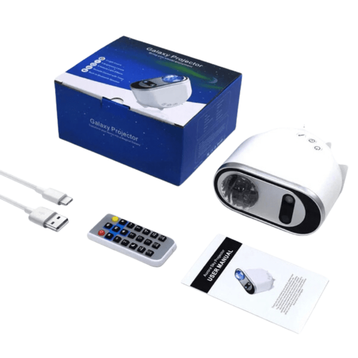 3-in-1 Galaxy Projector – Soothing White Noise – Bluetooth and Rhythm Mode