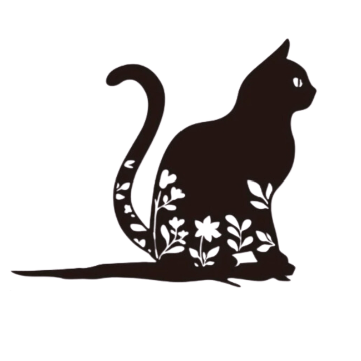FelineFantasy | Metal Cat Silhouette for Garden & Patio