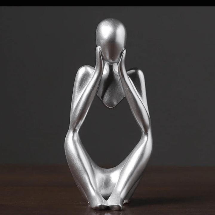 ZenThinker - Minimalist Thinker Sculpture - Abstract Meditative Decor