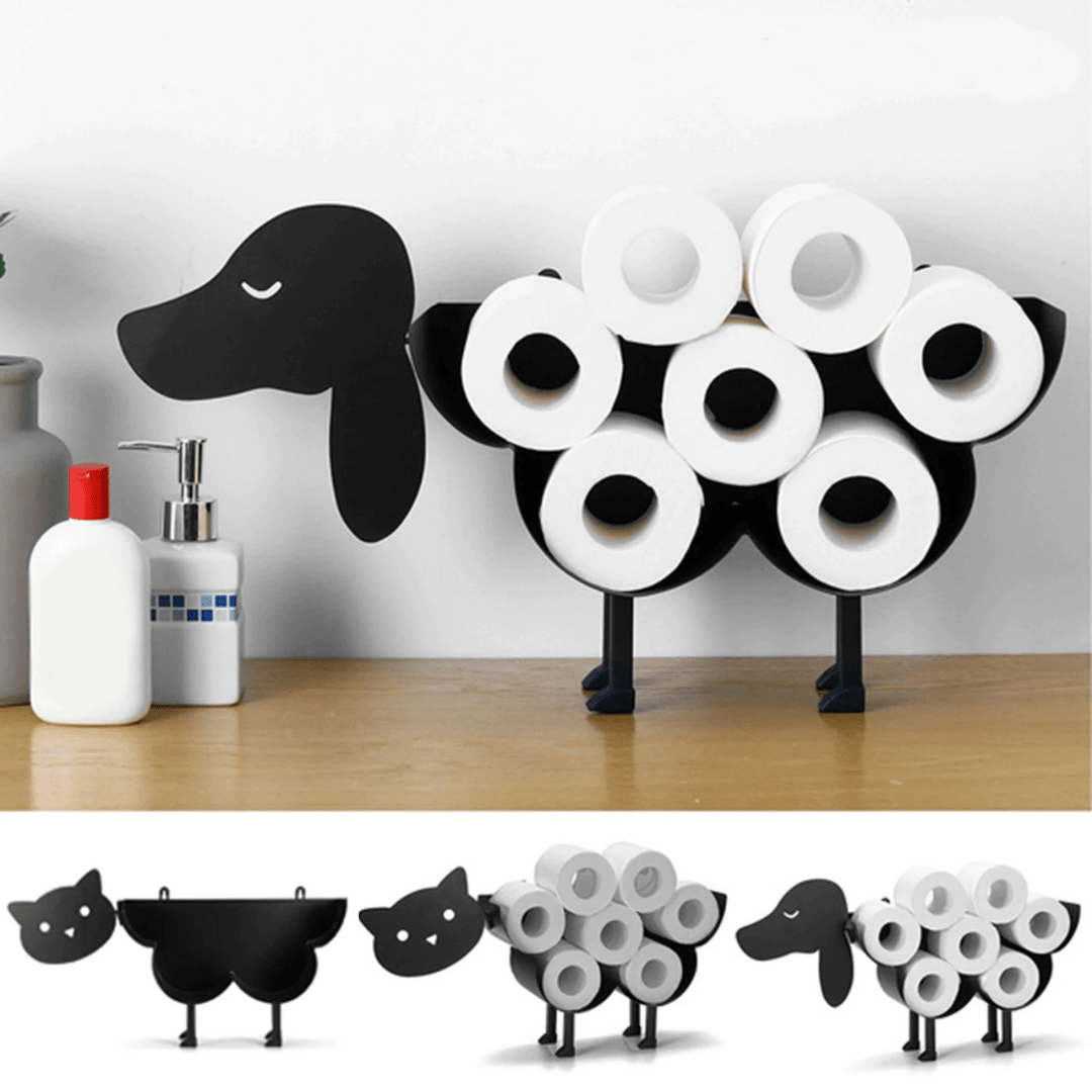 ZooRoll | Toilet Paper Holder with Animal Design for Extra Storage