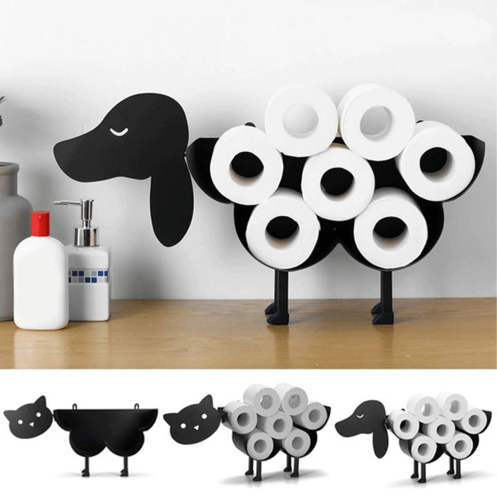 ZooRoll | Toilet Paper Holder with Animal Design for Extra Storage