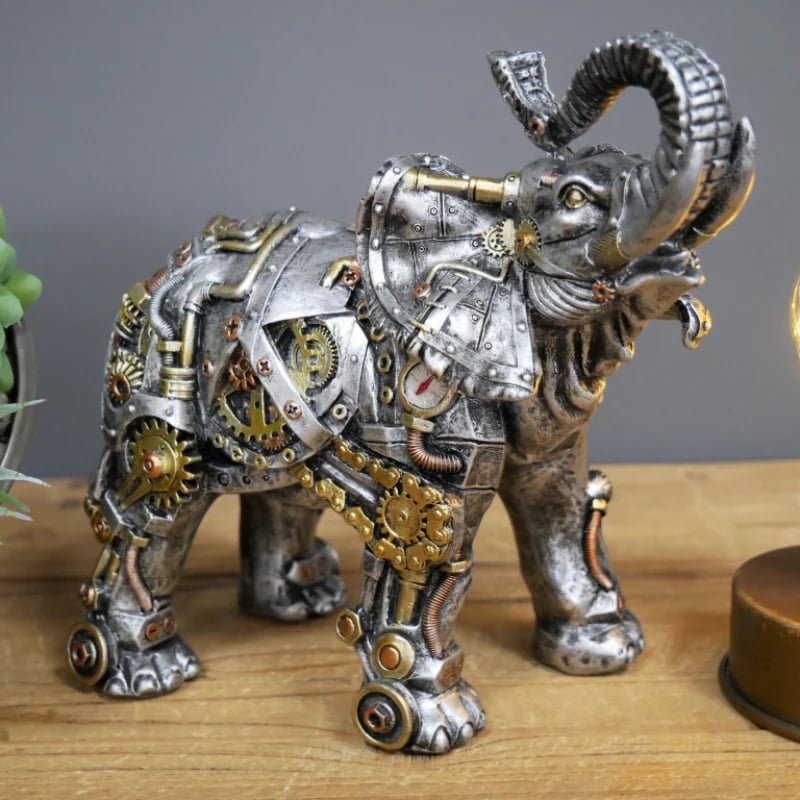 MechaMenagerie Steampunk Animal Sculptures - Intriguing Fusion of Antique and Modern Designs - Perfect for Unique Interior Decoration