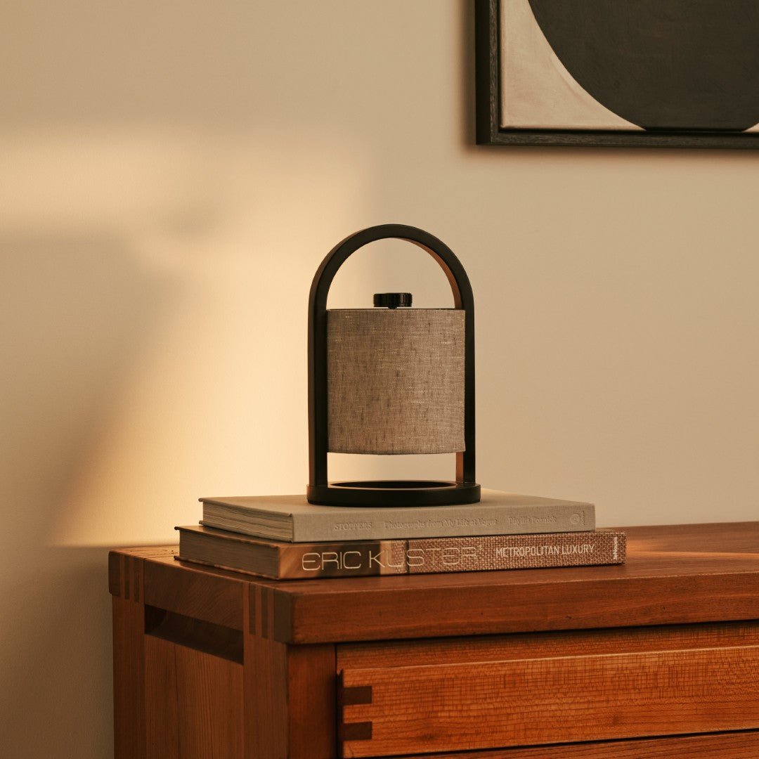 River Black & Gray Rechargeable Lamp