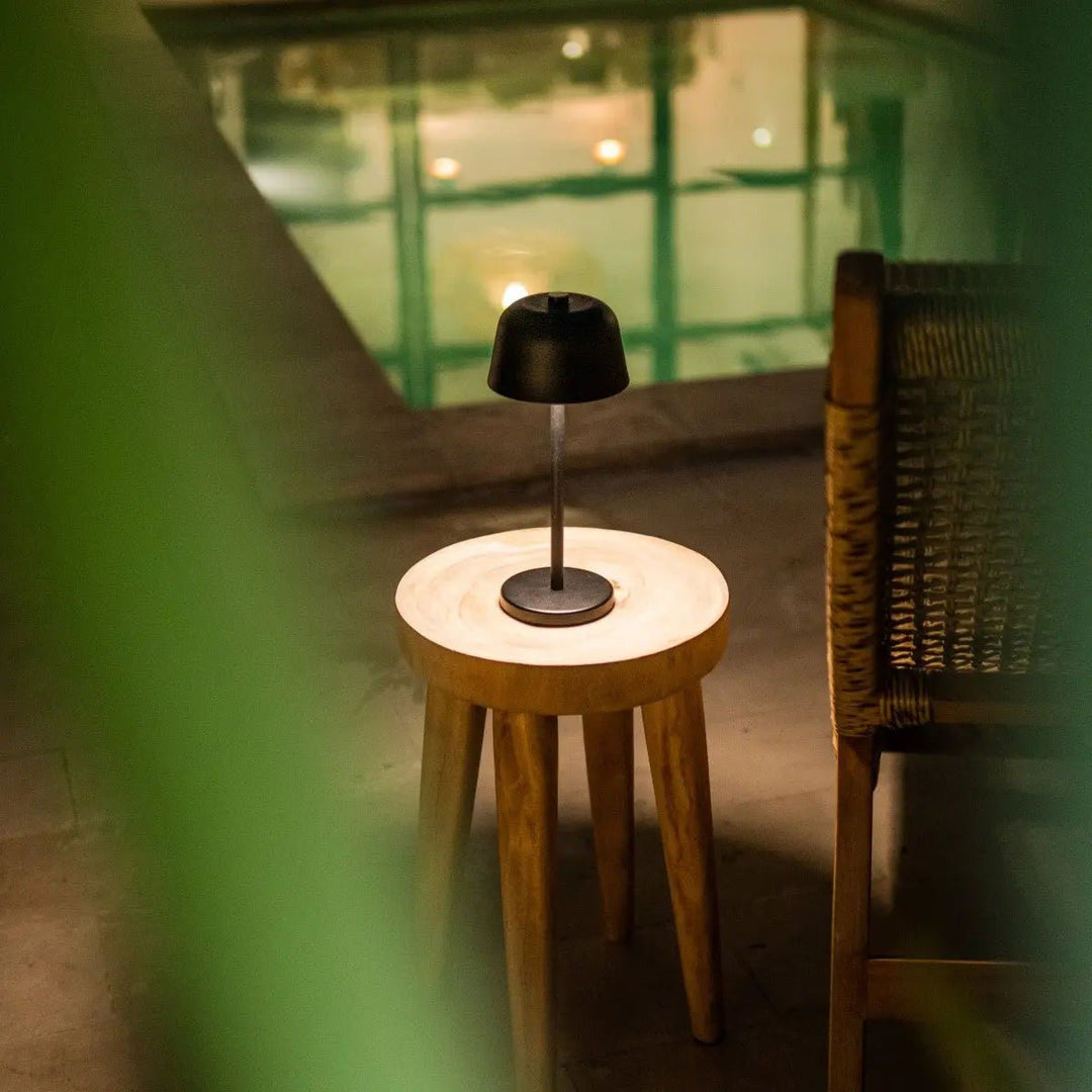 Anton Black Rechargeable Table Lamp | Stylish and Wireless Lighting