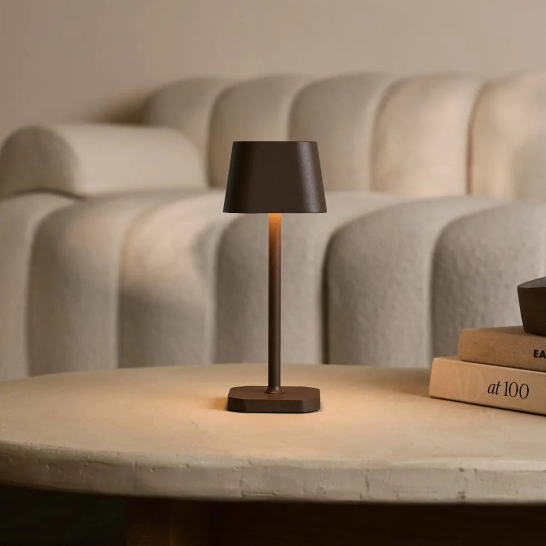 Ava Mocha Brown Rechargeable Table Lamp | Wireless and Dimmable