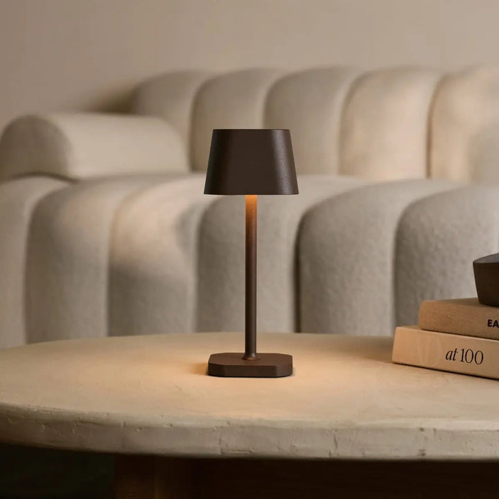 Ava Mocha Brown Rechargeable Table Lamp | Wireless and Dimmable