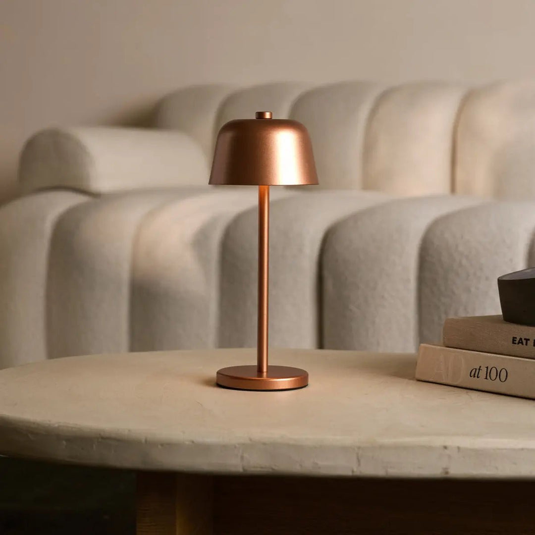 Anton Copper Rechargeable Table Lamp | Stylish and Wireless Lighting