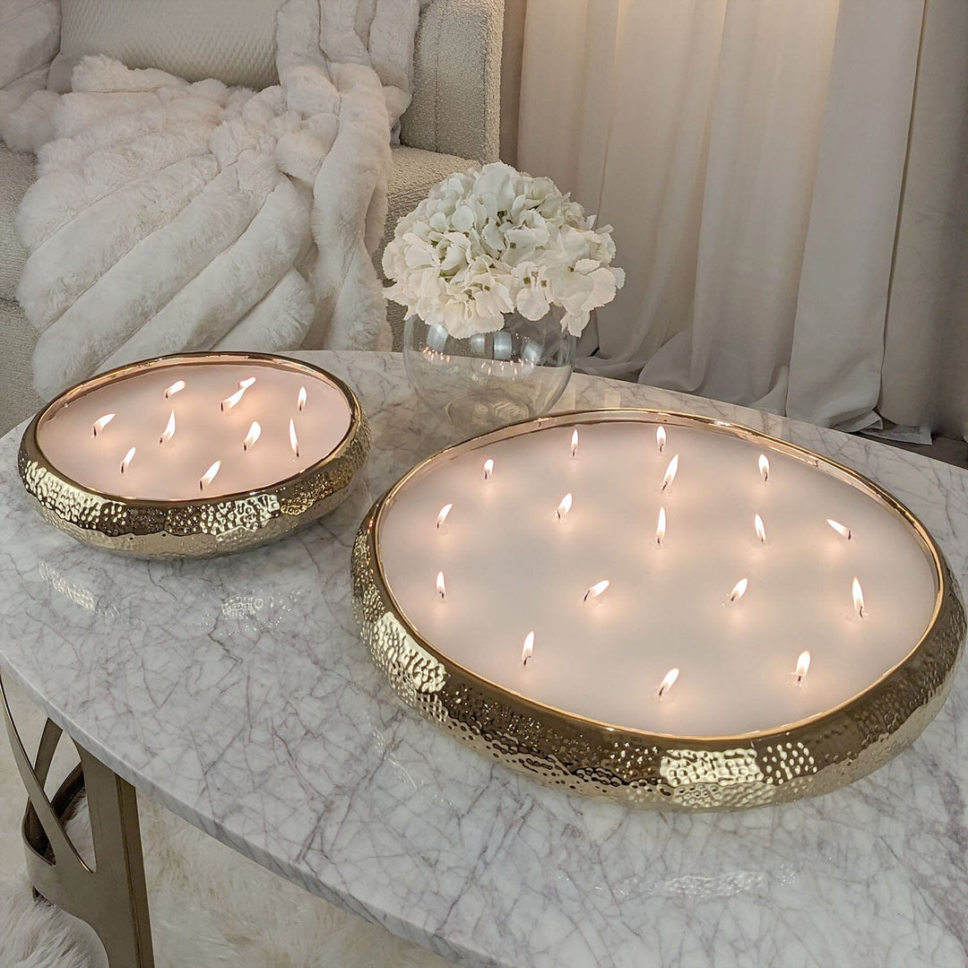 LuxeLicht – XL Scented Candle with 17 Wicks – Enchanting Scent and Golden Elegance