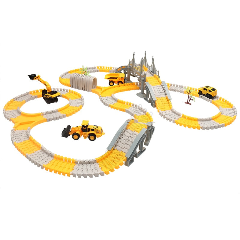 The Ultimate Build & Race Track Set - stimulates creativity and motor skills - endless play fun for children of all ages